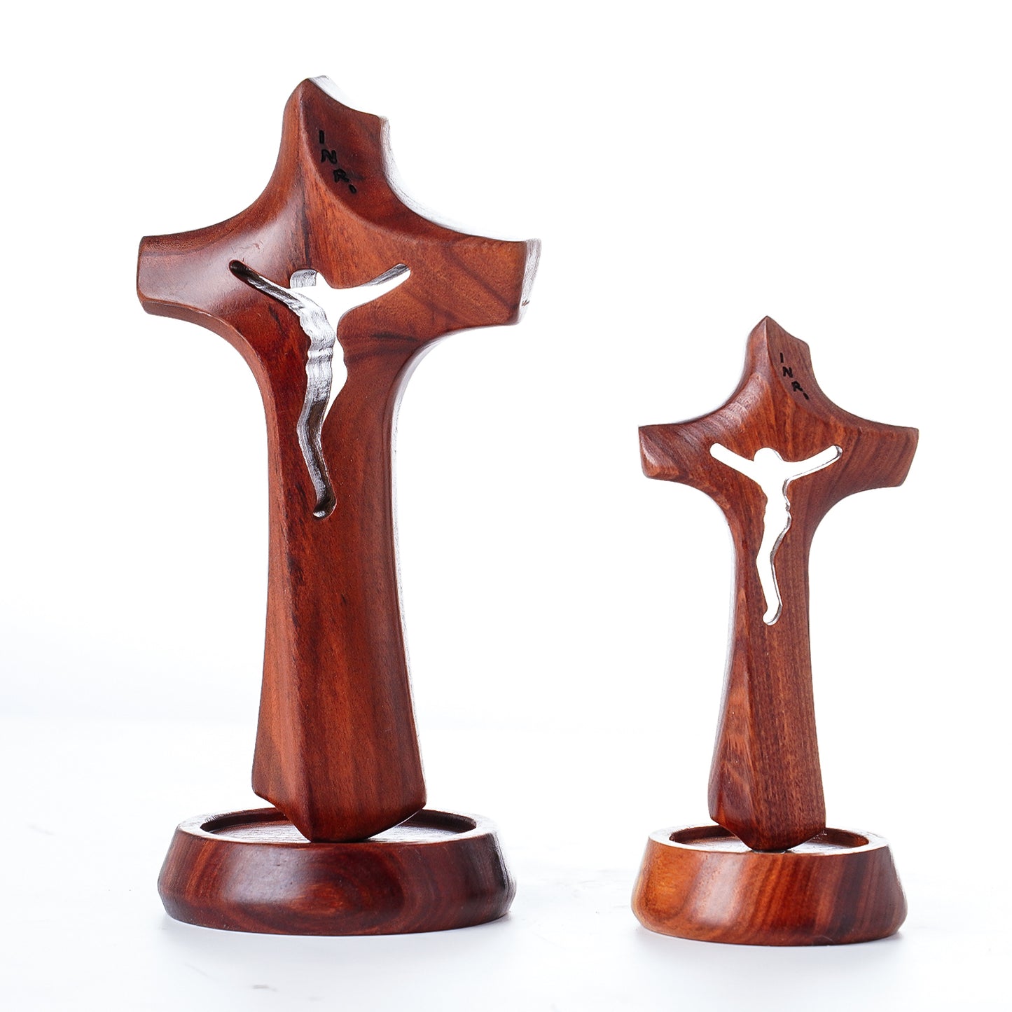 Rosewood Magnetic Attachment Standing Crosses Wooden Tabletop Versatile Cross for Home Church Decor Prayer Gifts