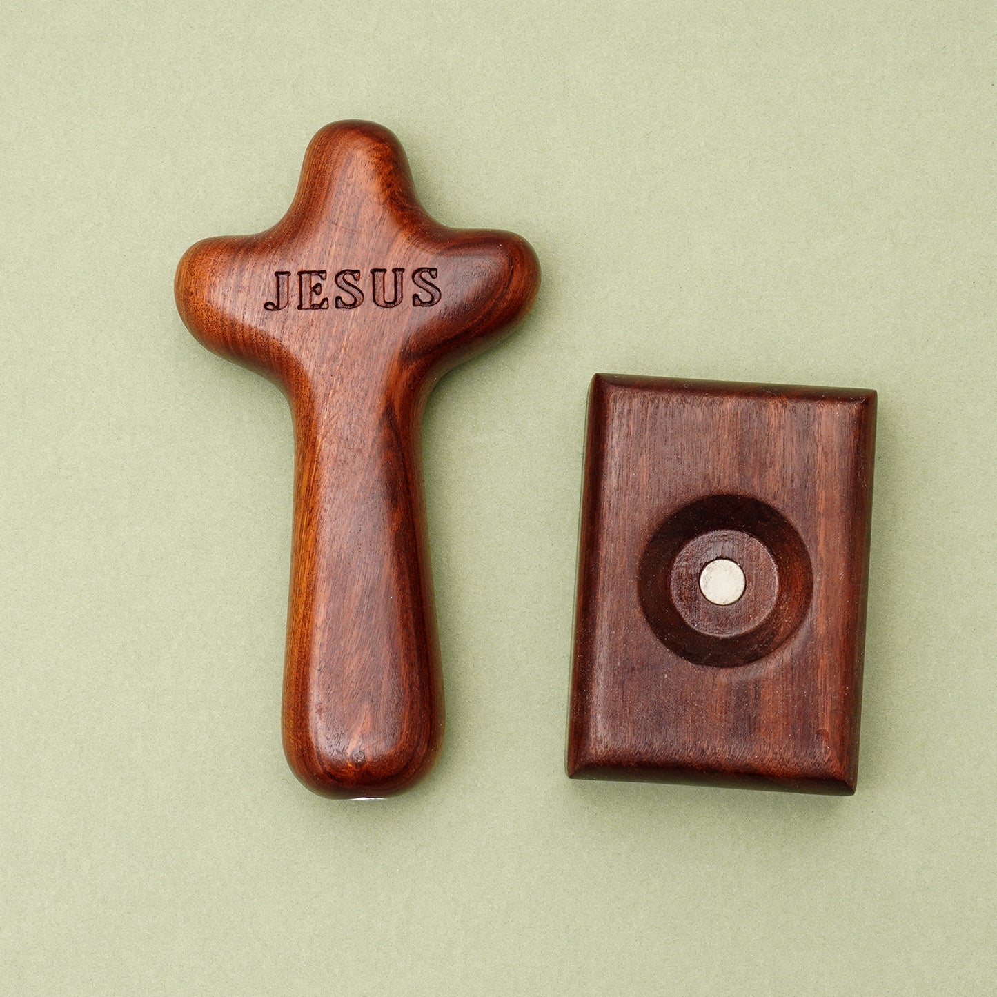 Standing Wooden Crucifix Cross,Christian Catholic Standing Jesus Statue Crucifix Prayer Wall Decor for Home