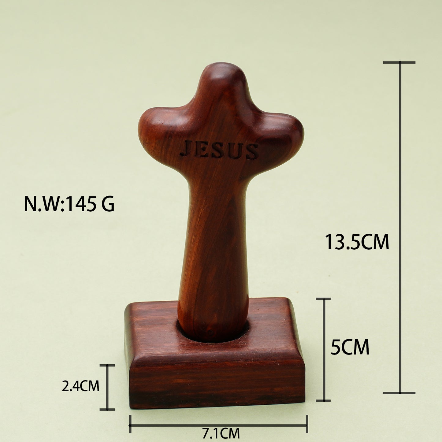 Standing Wooden Crucifix Cross,Christian Catholic Standing Jesus Statue Crucifix Prayer Wall Decor for Home