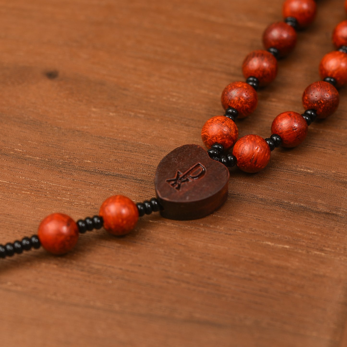 Catholic Rosaries Necklace Cross Crucifix, Natural Purple Sandalwood Handmade Rosary Beads Prayer Gifts for Women Men