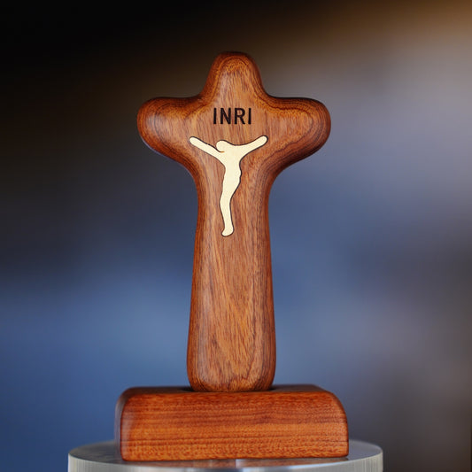 Wooden Standing Magnetic  Attachment Cross Table Versatile for Home Church Decor Prayer