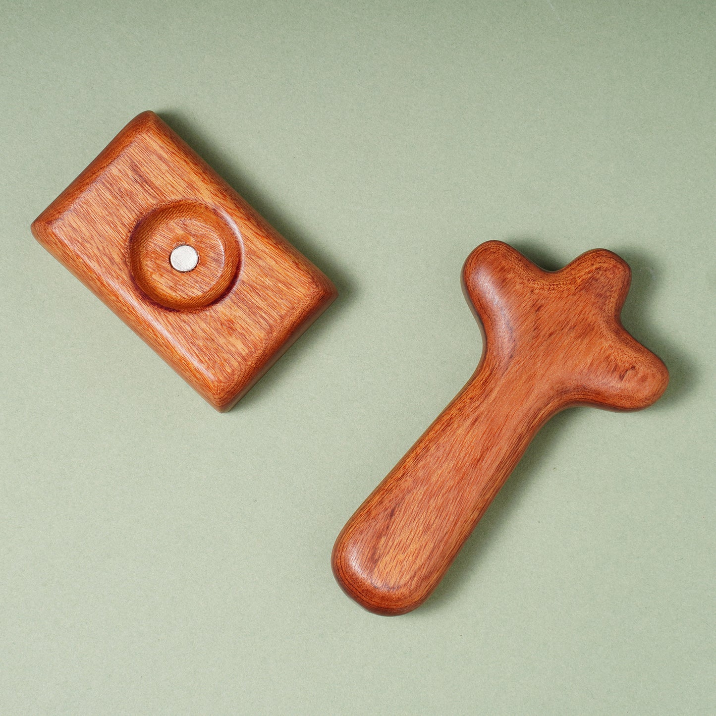 Wooden Standing Magnetic  Attachment Cross Table Versatile for Home Church Decor Prayer