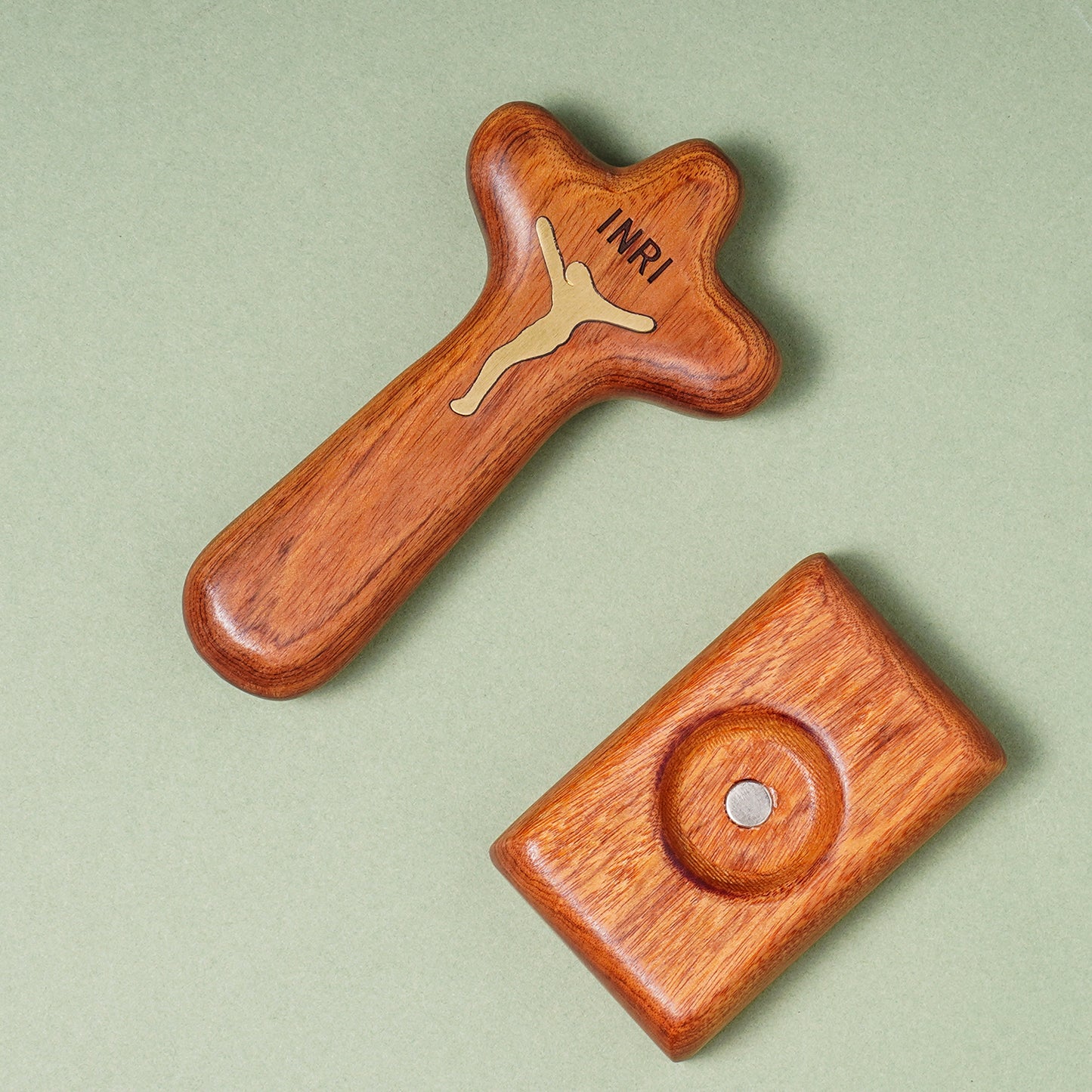 Wooden Standing Magnetic  Attachment Cross Table Versatile for Home Church Decor Prayer