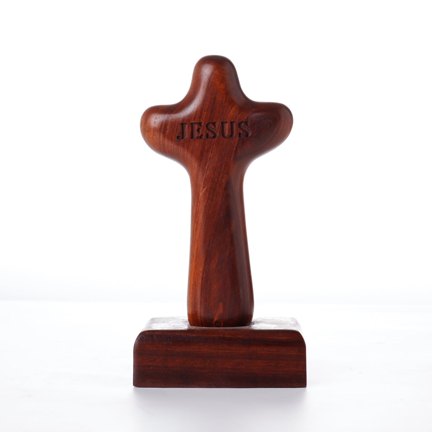 Standing Wooden Crucifix Cross,Christian Catholic Standing Jesus Statue Crucifix Prayer Wall Decor for Home